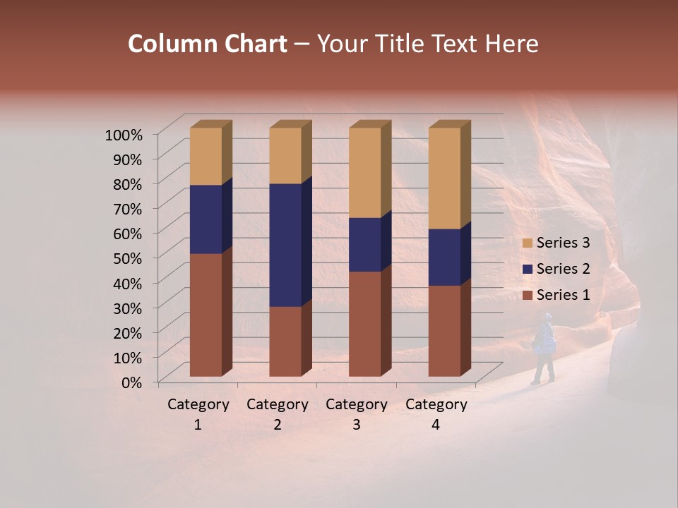 A Person Standing In The Middle Of A Canyon PowerPoint Template