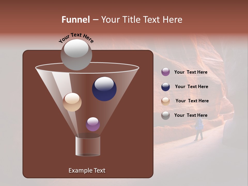 A Person Standing In The Middle Of A Canyon PowerPoint Template