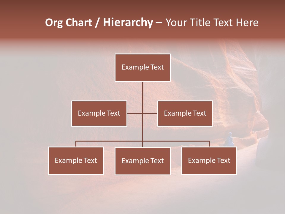A Person Standing In The Middle Of A Canyon PowerPoint Template