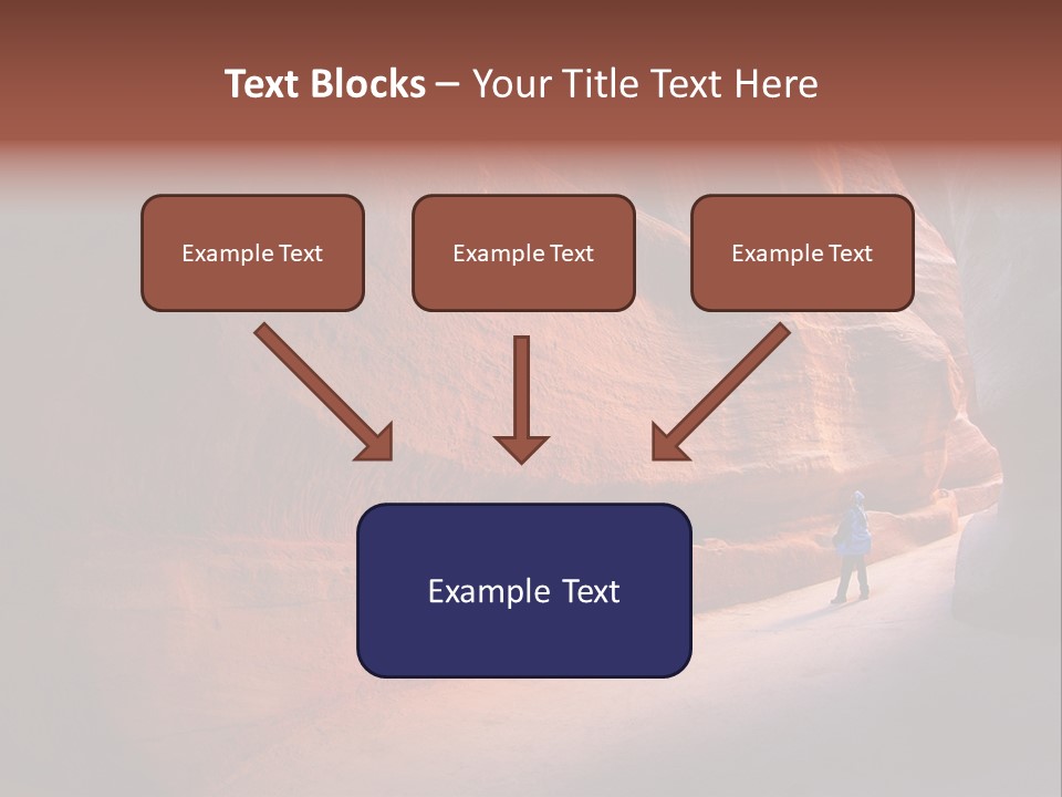 A Person Standing In The Middle Of A Canyon PowerPoint Template