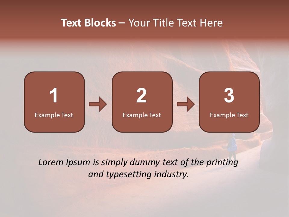 A Person Standing In The Middle Of A Canyon PowerPoint Template