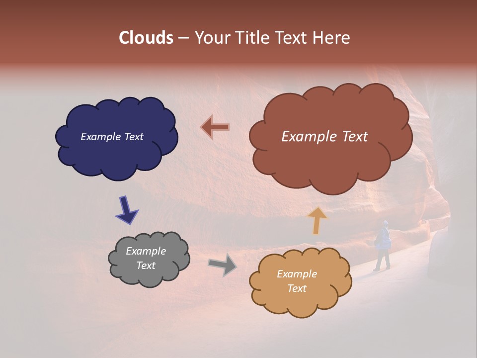 A Person Standing In The Middle Of A Canyon PowerPoint Template