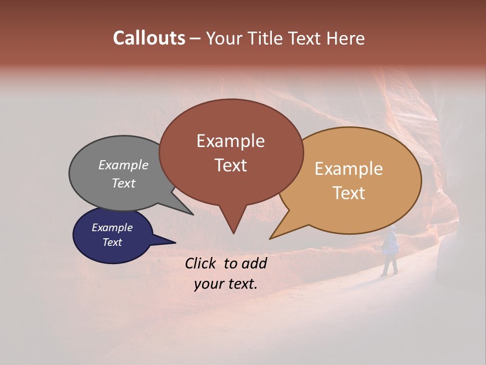 A Person Standing In The Middle Of A Canyon PowerPoint Template