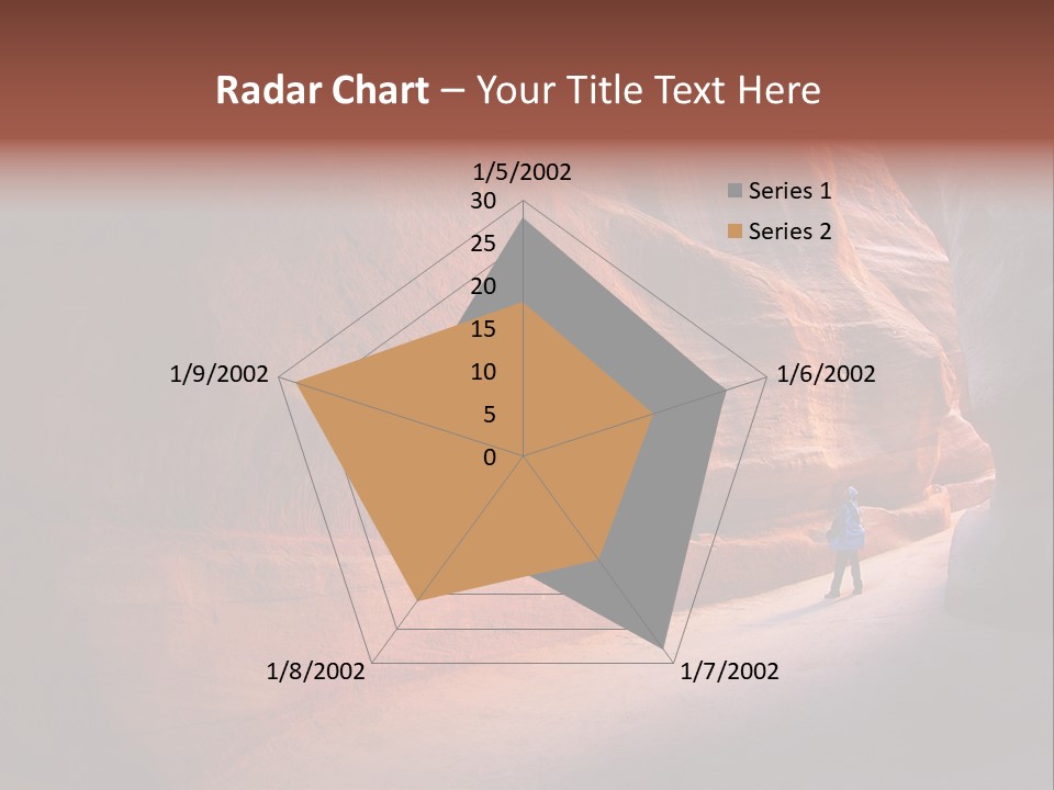 A Person Standing In The Middle Of A Canyon PowerPoint Template