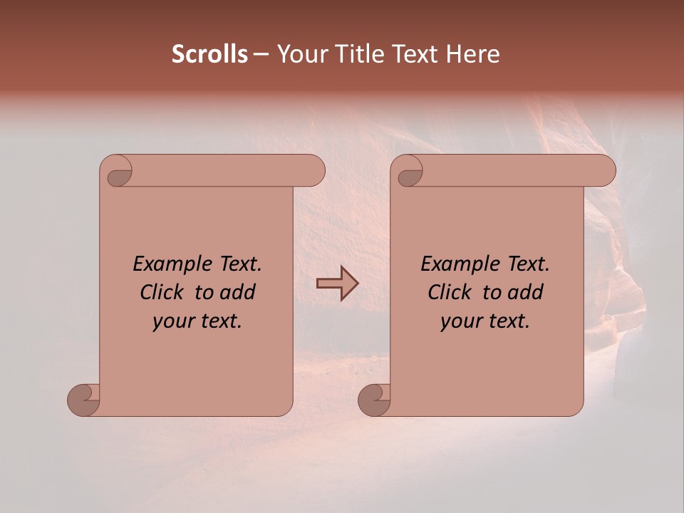 A Person Standing In The Middle Of A Canyon PowerPoint Template