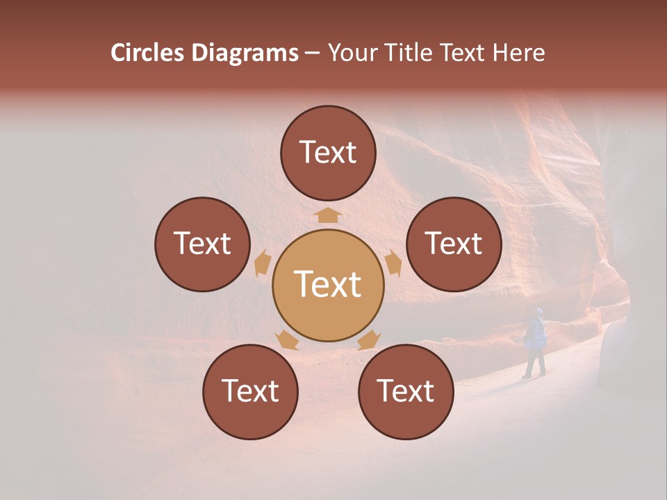 A Person Standing In The Middle Of A Canyon PowerPoint Template