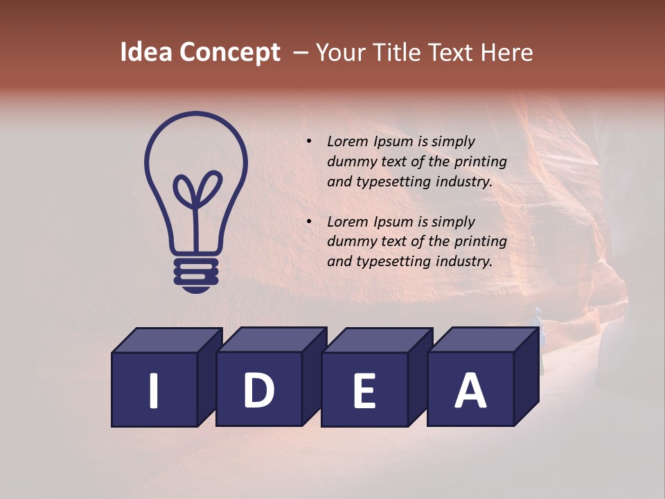 A Person Standing In The Middle Of A Canyon PowerPoint Template