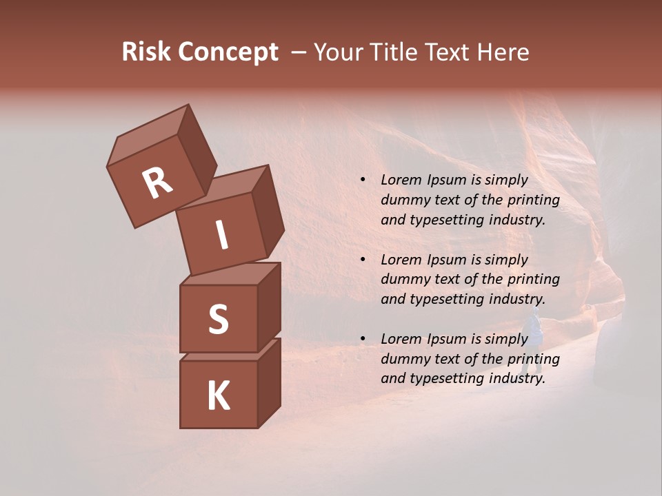 A Person Standing In The Middle Of A Canyon PowerPoint Template