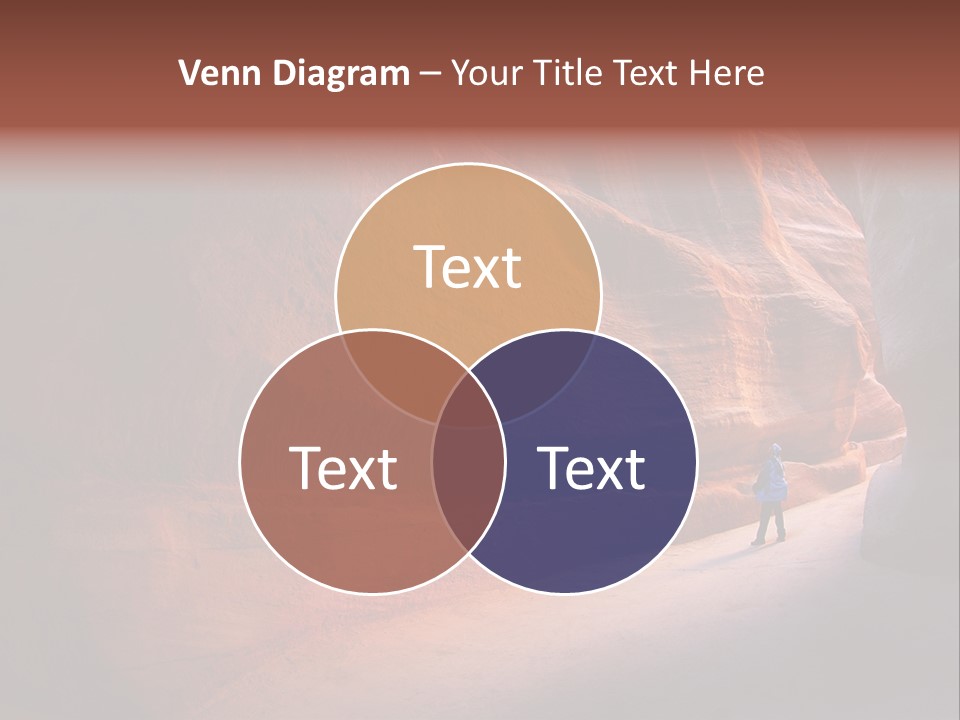 A Person Standing In The Middle Of A Canyon PowerPoint Template