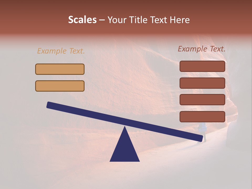A Person Standing In The Middle Of A Canyon PowerPoint Template