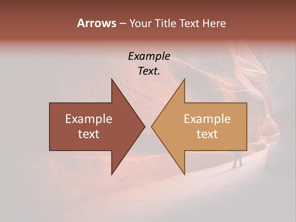 A Person Standing In The Middle Of A Canyon PowerPoint Template