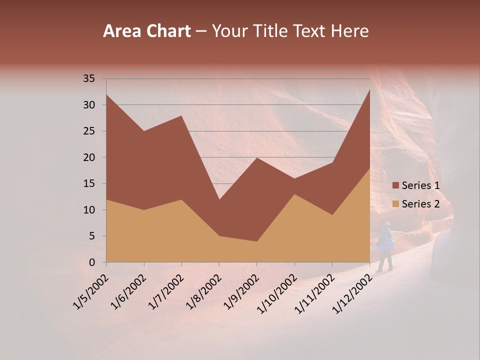 A Person Standing In The Middle Of A Canyon PowerPoint Template