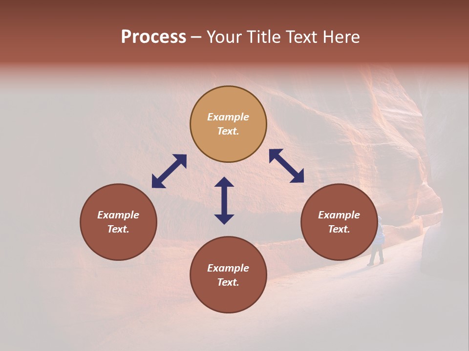 A Person Standing In The Middle Of A Canyon PowerPoint Template