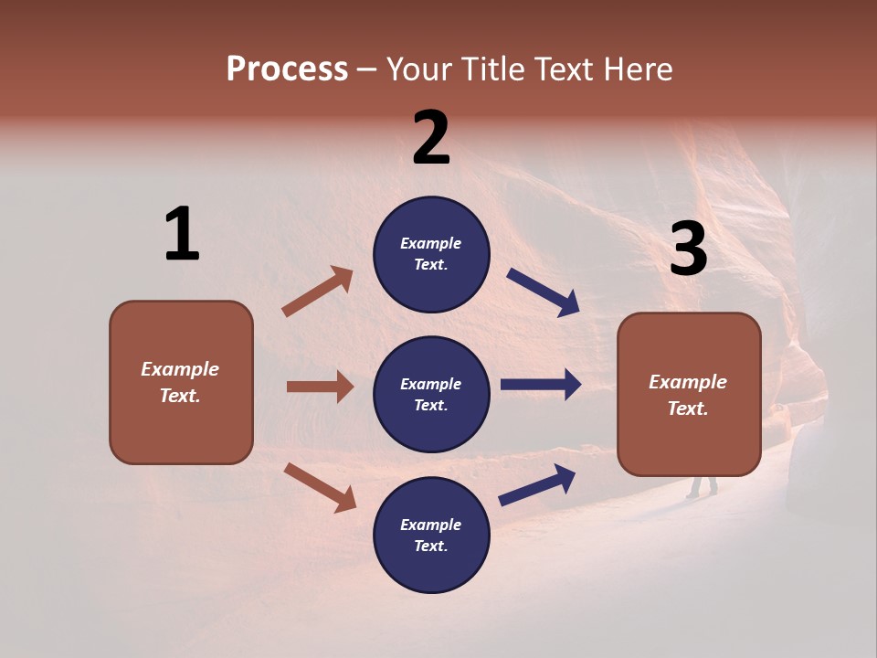 A Person Standing In The Middle Of A Canyon PowerPoint Template