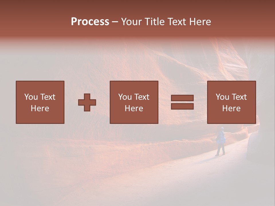 A Person Standing In The Middle Of A Canyon PowerPoint Template
