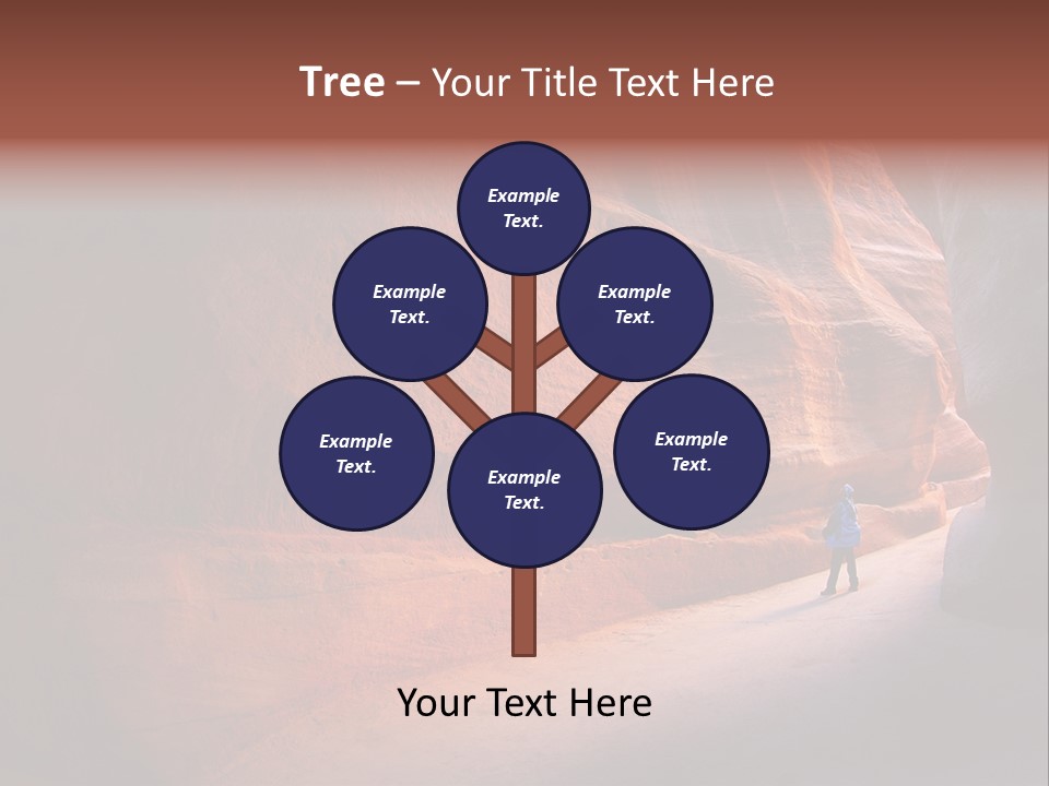 A Person Standing In The Middle Of A Canyon PowerPoint Template