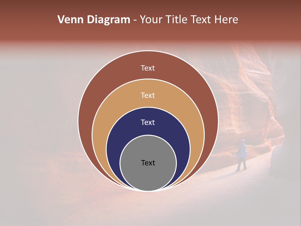 A Person Standing In The Middle Of A Canyon PowerPoint Template