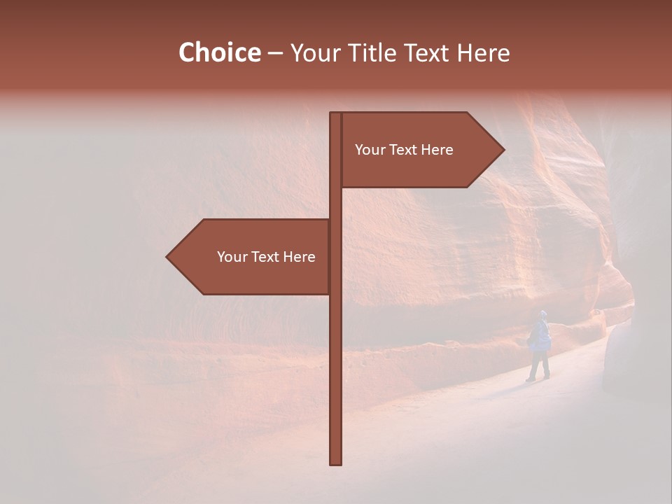 A Person Standing In The Middle Of A Canyon PowerPoint Template