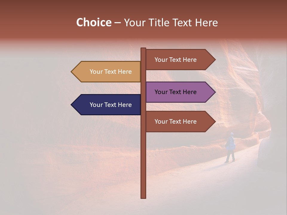A Person Standing In The Middle Of A Canyon PowerPoint Template