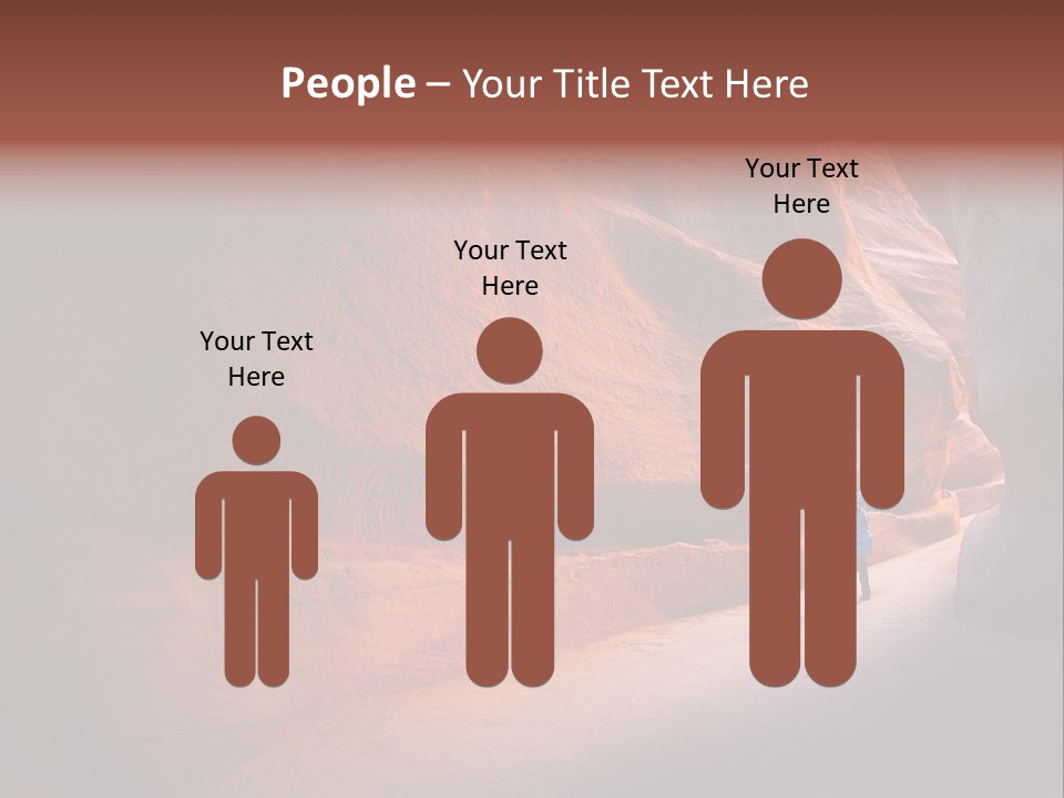A Person Standing In The Middle Of A Canyon PowerPoint Template