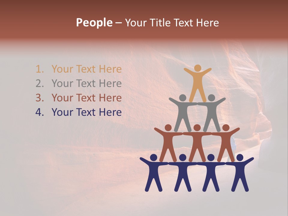 A Person Standing In The Middle Of A Canyon PowerPoint Template