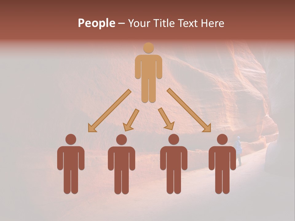 A Person Standing In The Middle Of A Canyon PowerPoint Template