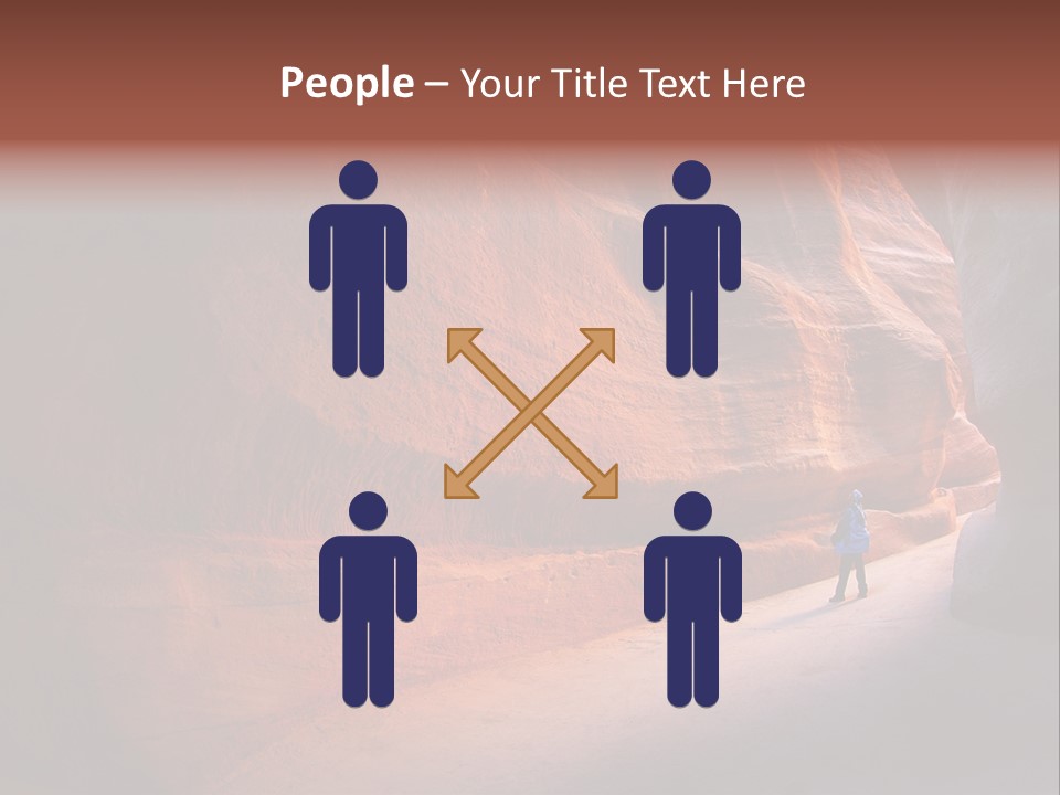 A Person Standing In The Middle Of A Canyon PowerPoint Template