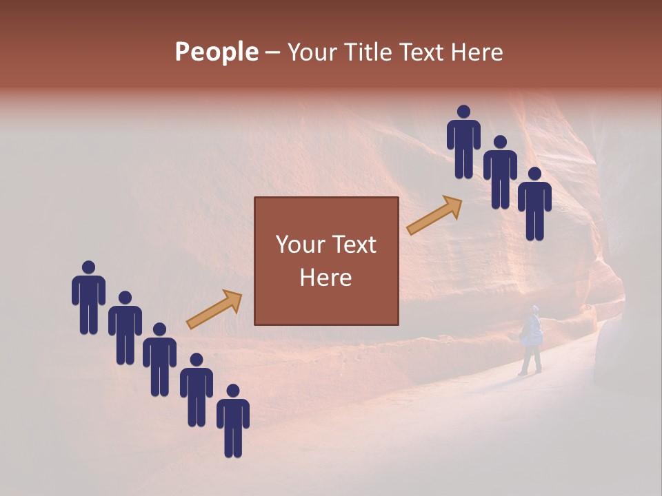 A Person Standing In The Middle Of A Canyon PowerPoint Template