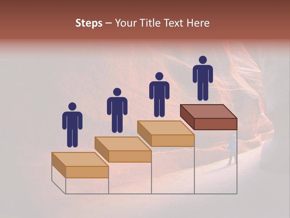 A Person Standing In The Middle Of A Canyon PowerPoint Template