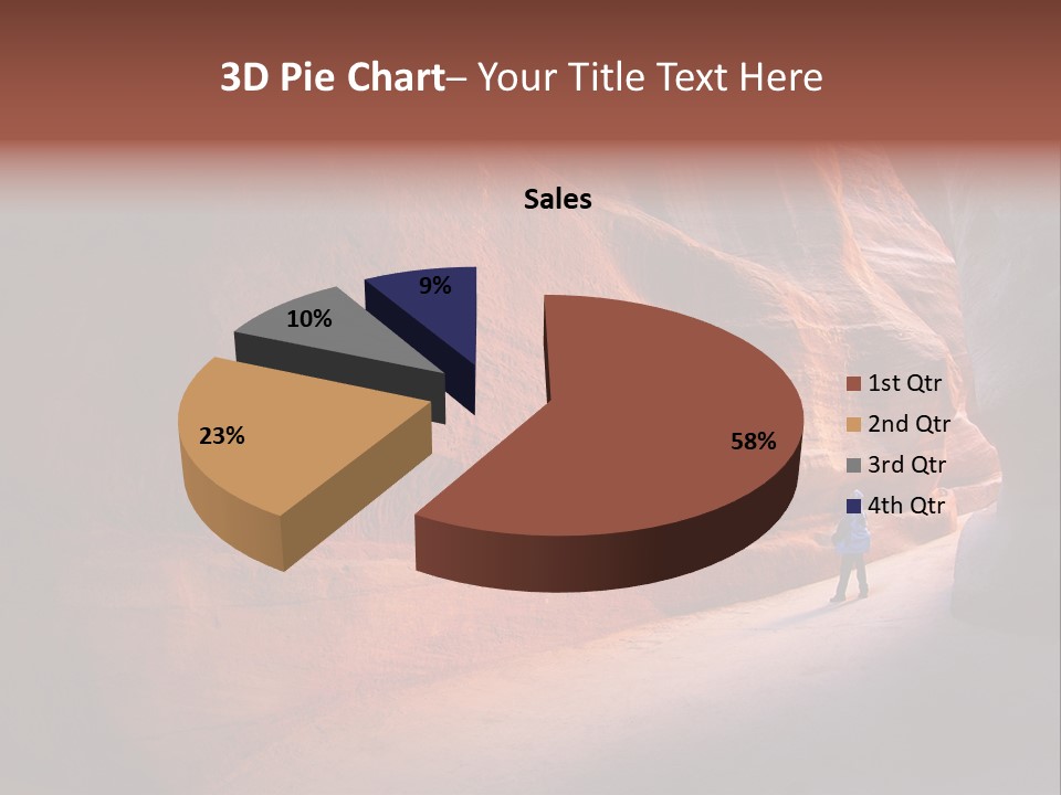 A Person Standing In The Middle Of A Canyon PowerPoint Template