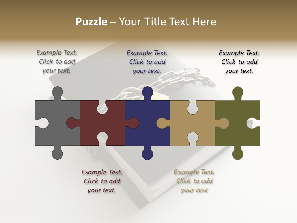 A Book With A Chain And A Padlock On It PowerPoint Template