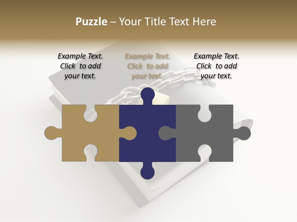 A Book With A Chain And A Padlock On It PowerPoint Template