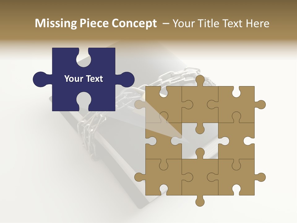 A Book With A Chain And A Padlock On It PowerPoint Template