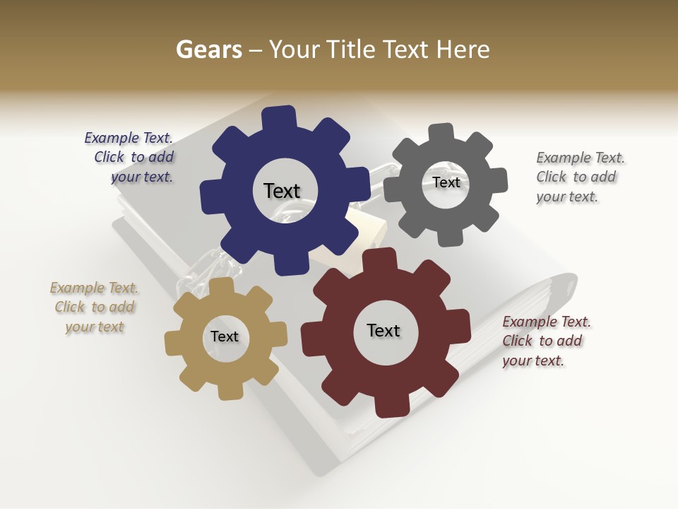 A Book With A Chain And A Padlock On It PowerPoint Template