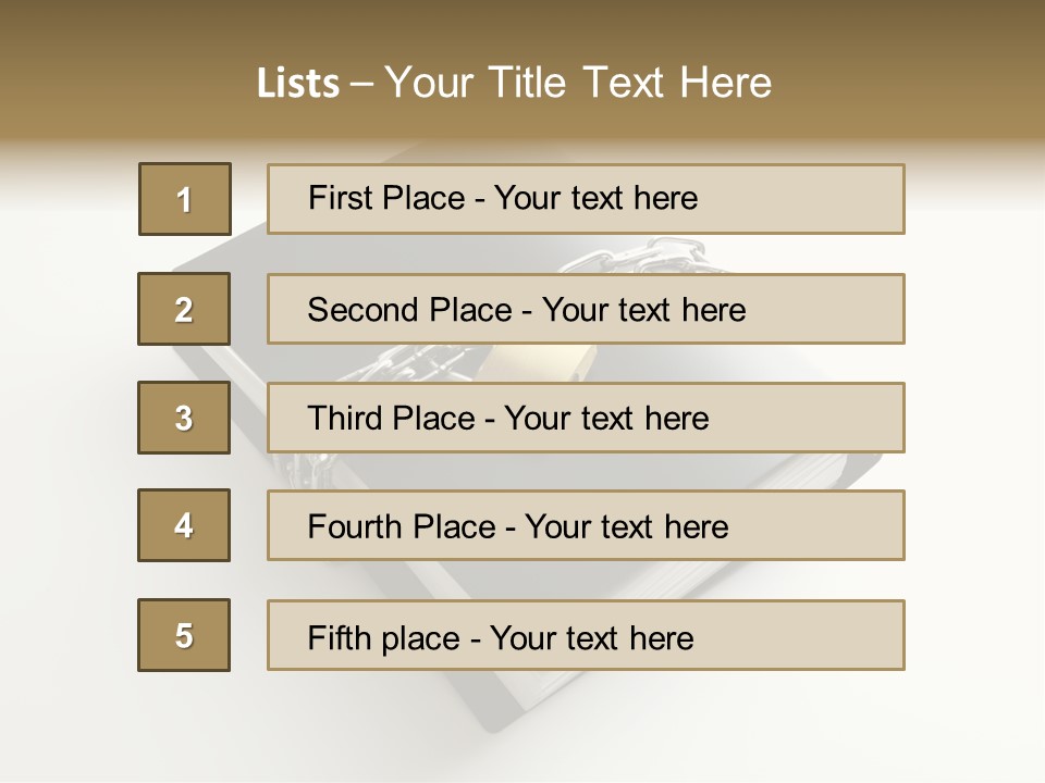 A Book With A Chain And A Padlock On It PowerPoint Template