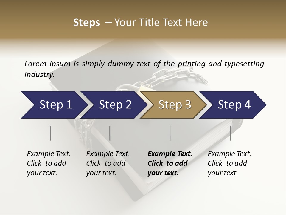 A Book With A Chain And A Padlock On It PowerPoint Template