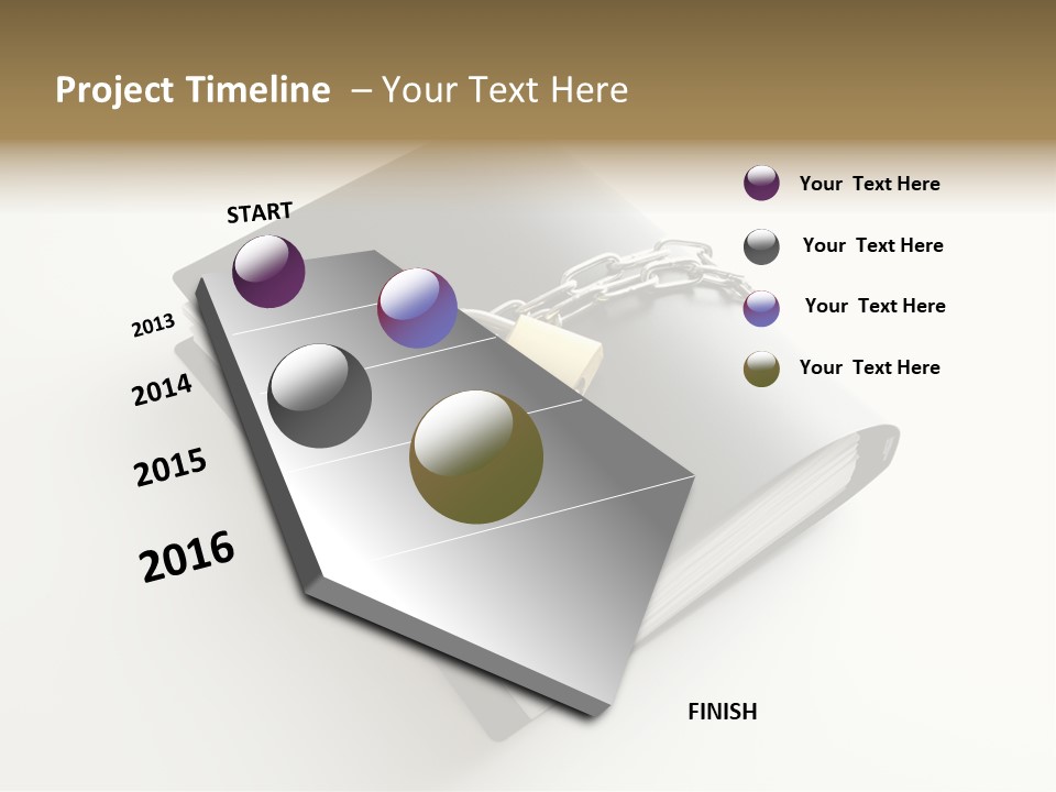A Book With A Chain And A Padlock On It PowerPoint Template