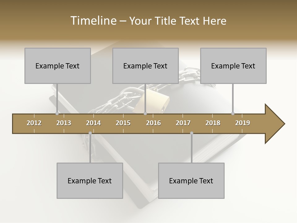 A Book With A Chain And A Padlock On It PowerPoint Template