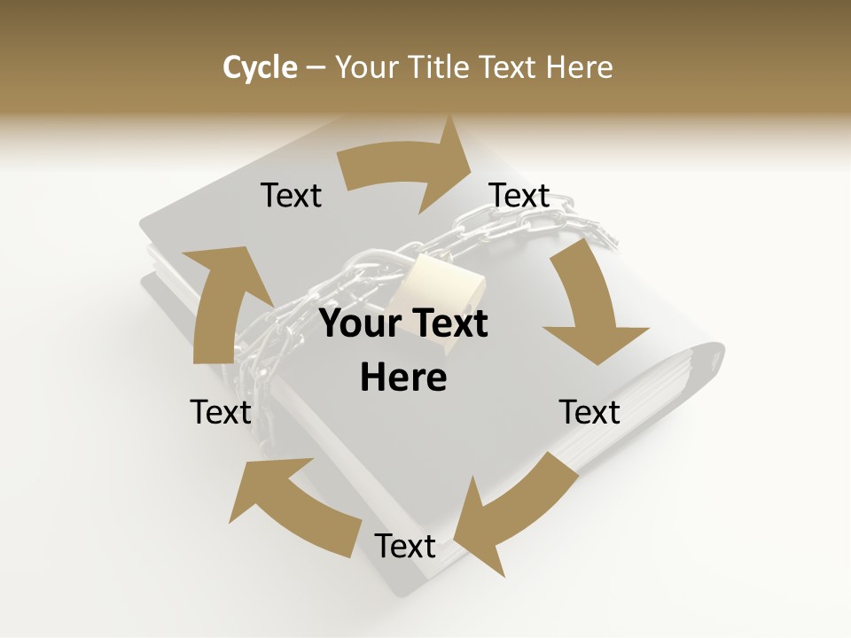 A Book With A Chain And A Padlock On It PowerPoint Template