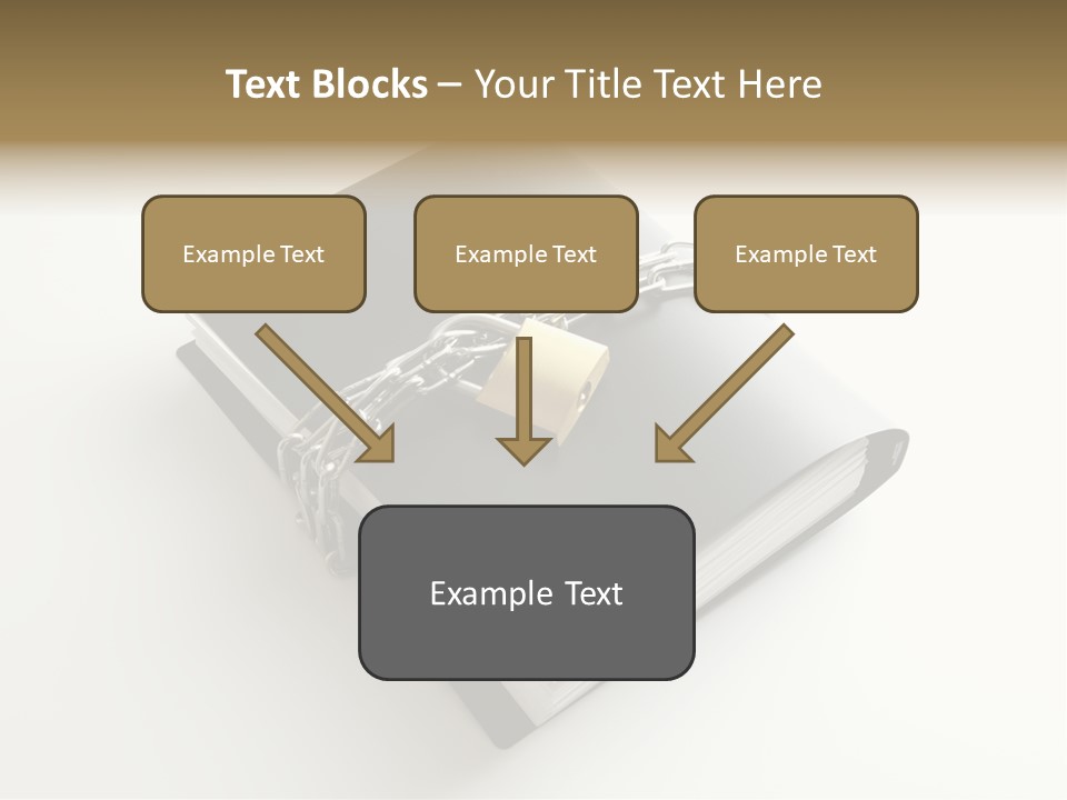A Book With A Chain And A Padlock On It PowerPoint Template