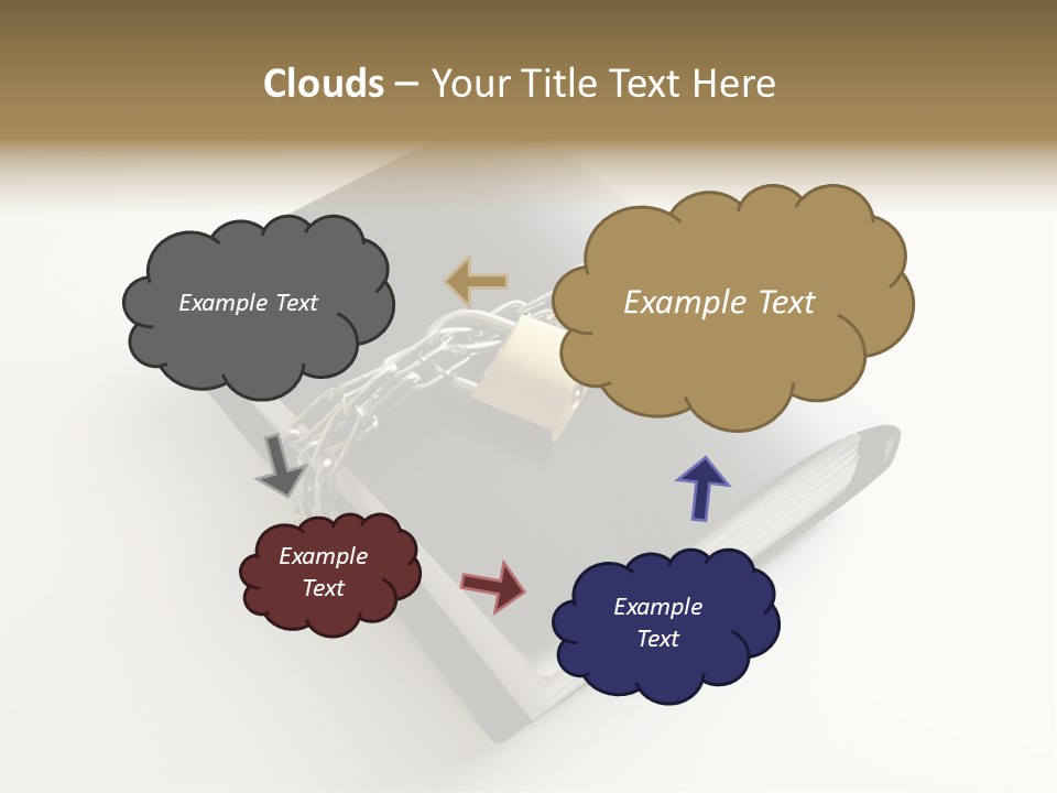 A Book With A Chain And A Padlock On It PowerPoint Template