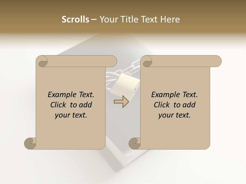 A Book With A Chain And A Padlock On It PowerPoint Template