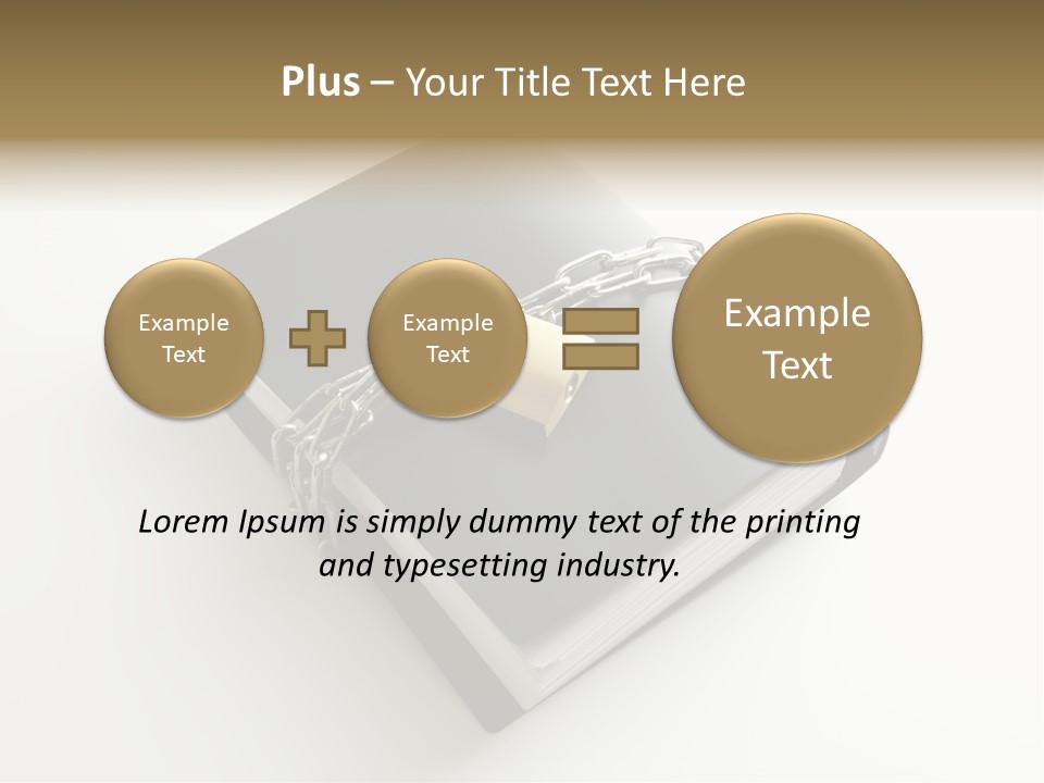 A Book With A Chain And A Padlock On It PowerPoint Template