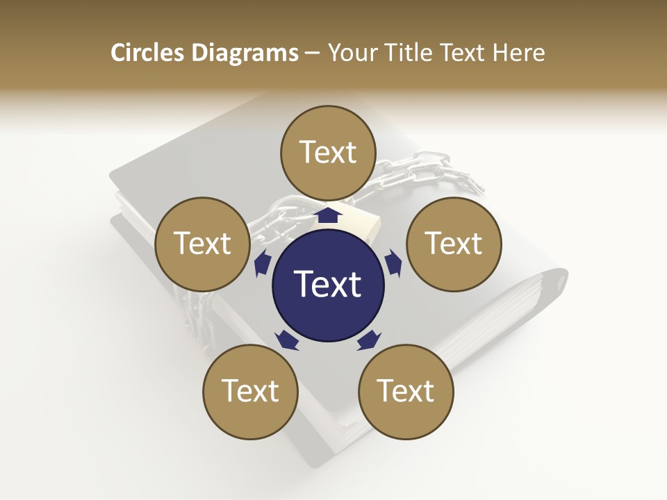 A Book With A Chain And A Padlock On It PowerPoint Template