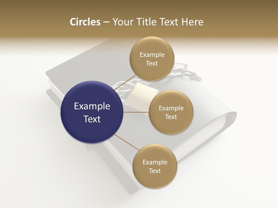 A Book With A Chain And A Padlock On It PowerPoint Template