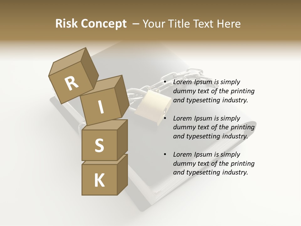 A Book With A Chain And A Padlock On It PowerPoint Template