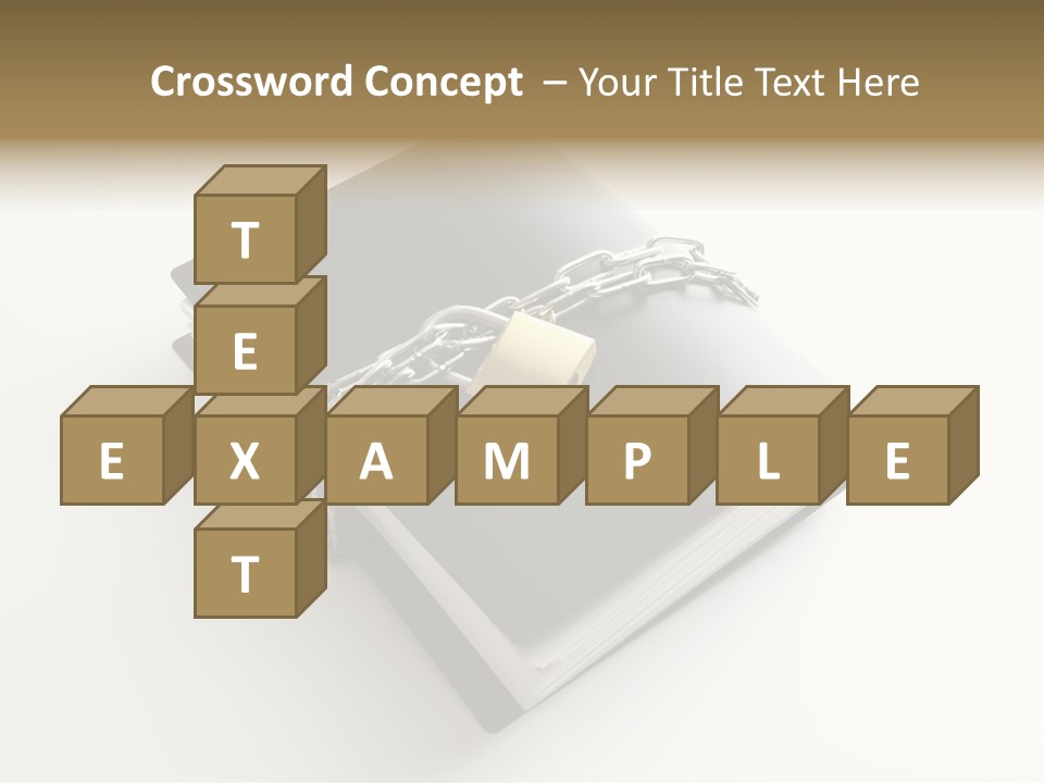 A Book With A Chain And A Padlock On It PowerPoint Template