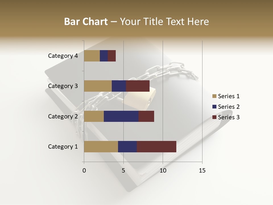 A Book With A Chain And A Padlock On It PowerPoint Template