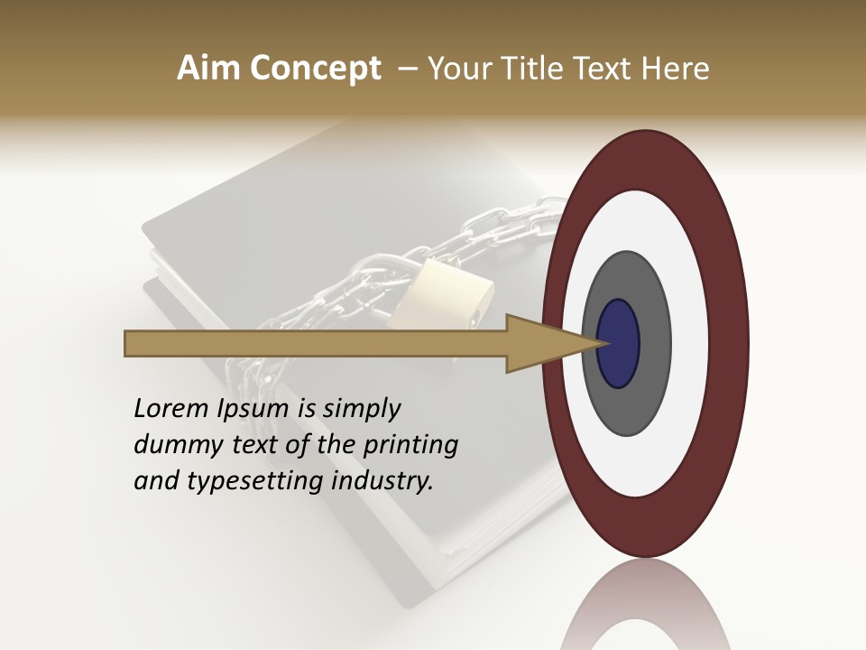 A Book With A Chain And A Padlock On It PowerPoint Template