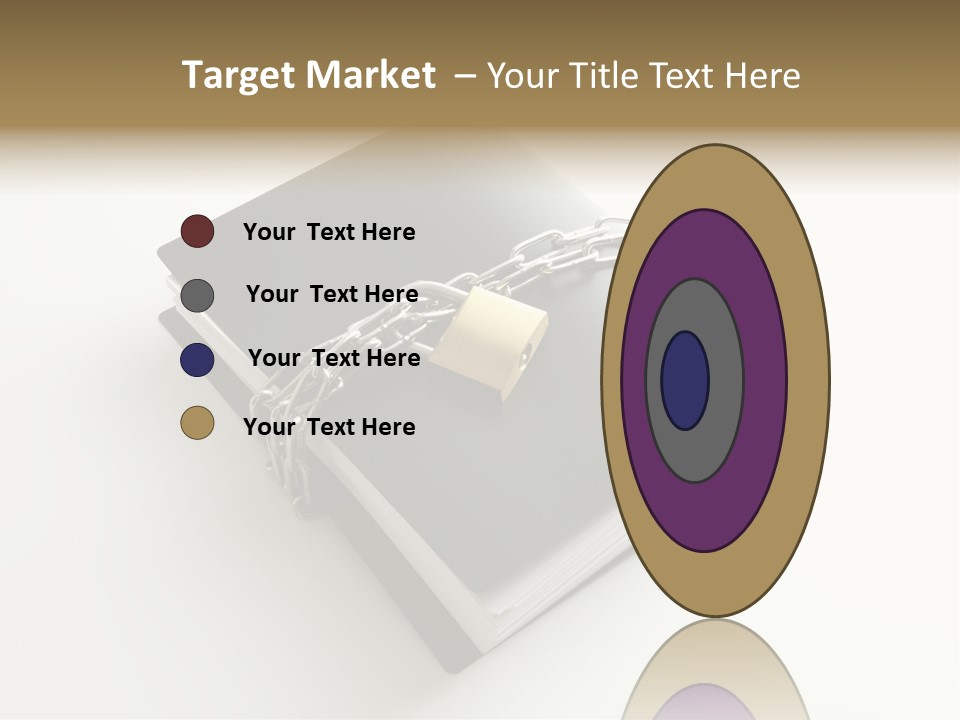 A Book With A Chain And A Padlock On It PowerPoint Template